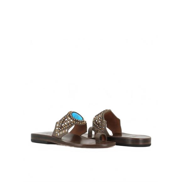NEW CALLEEN CORDERO women's reina sandal in taupe - Picture 1 of 3